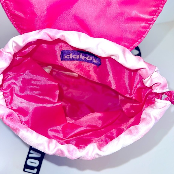 NEW GIRL’S PINK/WHITE CLAIR’S CROSSBODY BAG - Picture 7 of 7